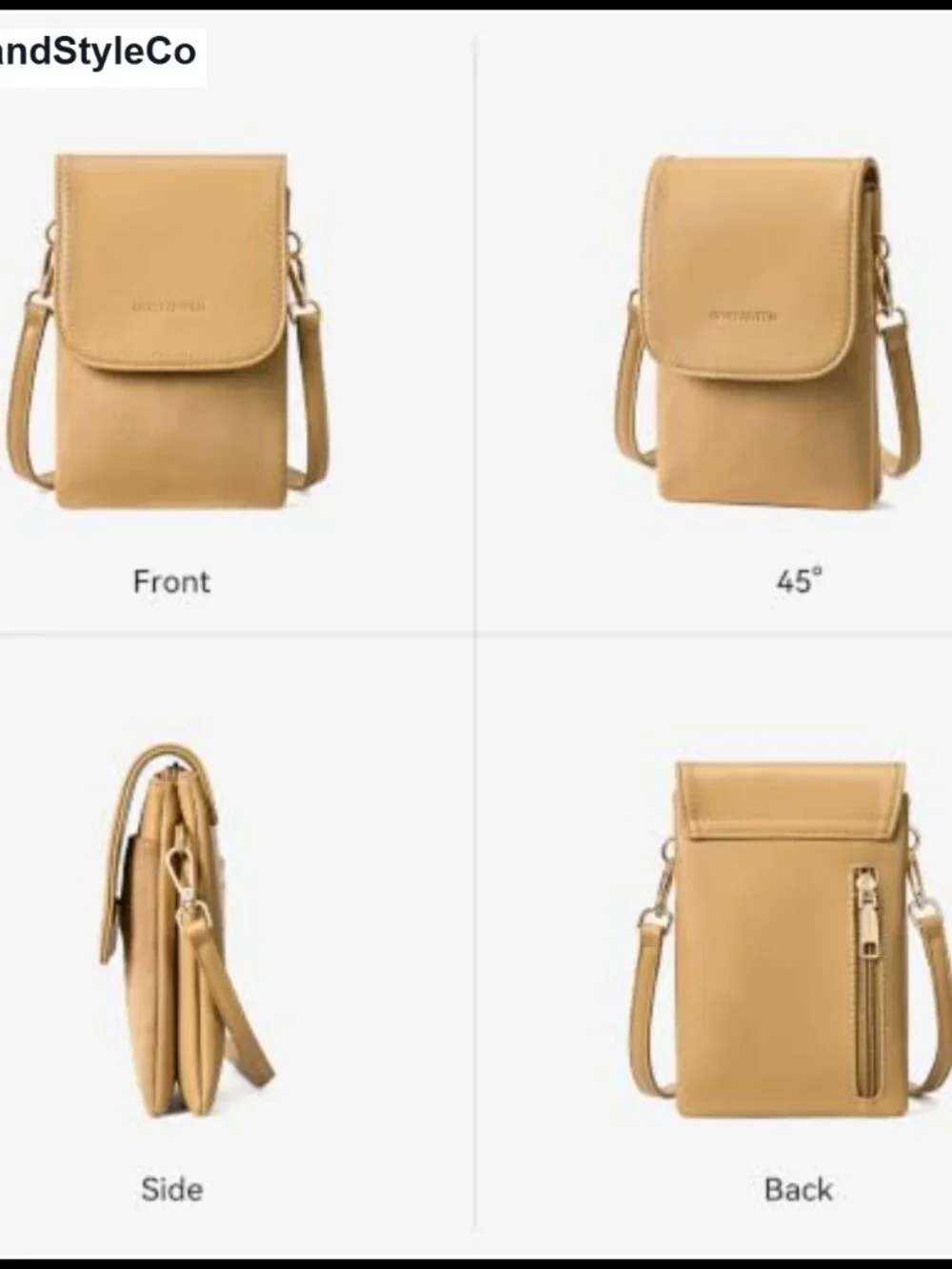 Small Crossbody Bag for Women RFID Phone Purse Vegan Leather Faux Suede